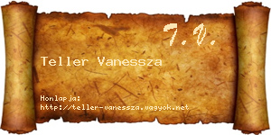 Teller Vanessza névjegykártya